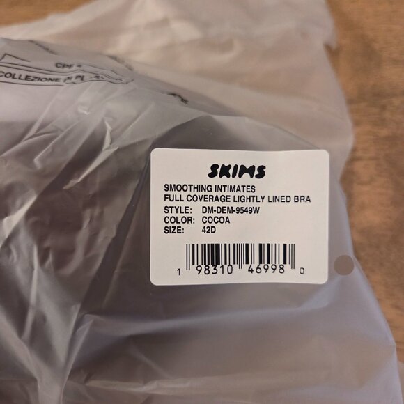 Skims Smoothing Intimates Full Coverage Lightly Lined Bra Cocoa - Picture 3 of 4